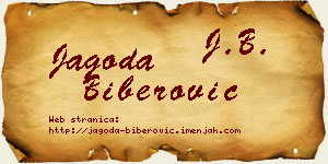 Jagoda Biberović vizit kartica